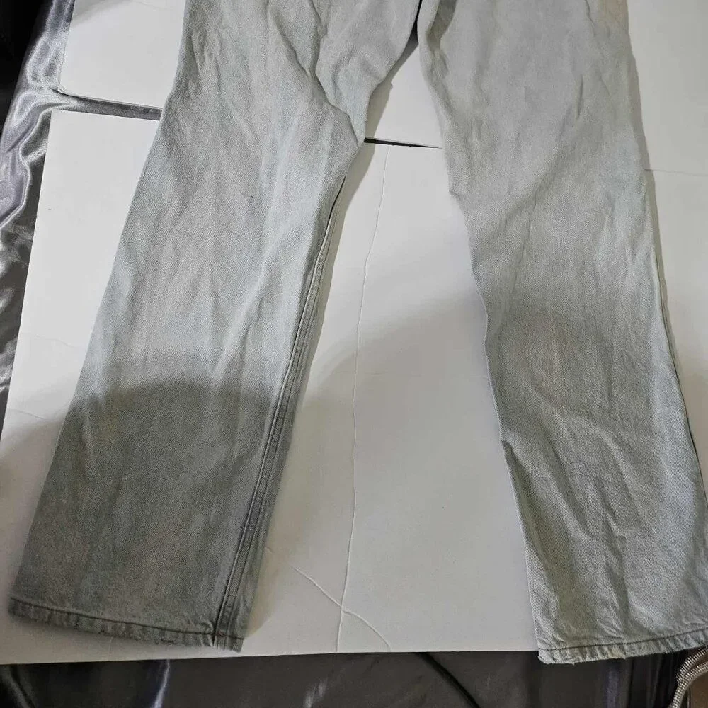&Denim by H&M 90s Boyfriend Jeans Women's Light Wash Distressed Button Fly Size - Picture 8 of 9